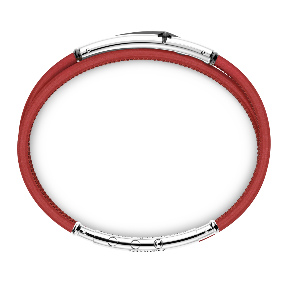 Zancan Bracciale Zancan In Pelle Naturale Con Targa In Argento