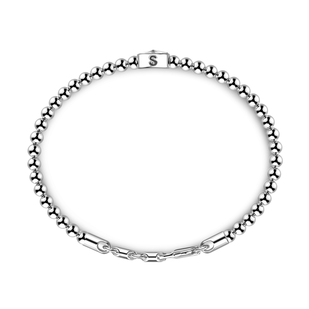 Zancan Bracciale Zancan Morbido Con Sfere In Argento E Rosa Dei Venti