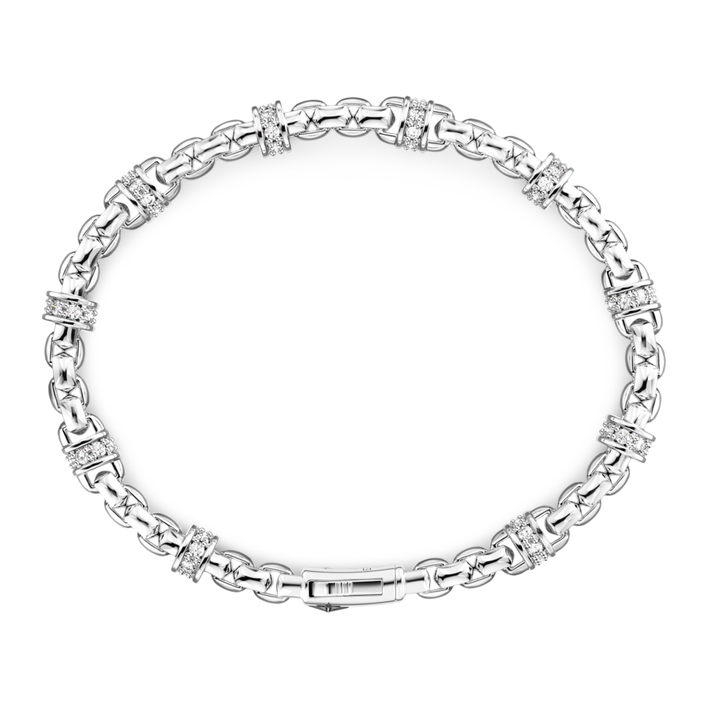 Zancan Bracciale Zancan Solo Maglia Con Pietre Naturali