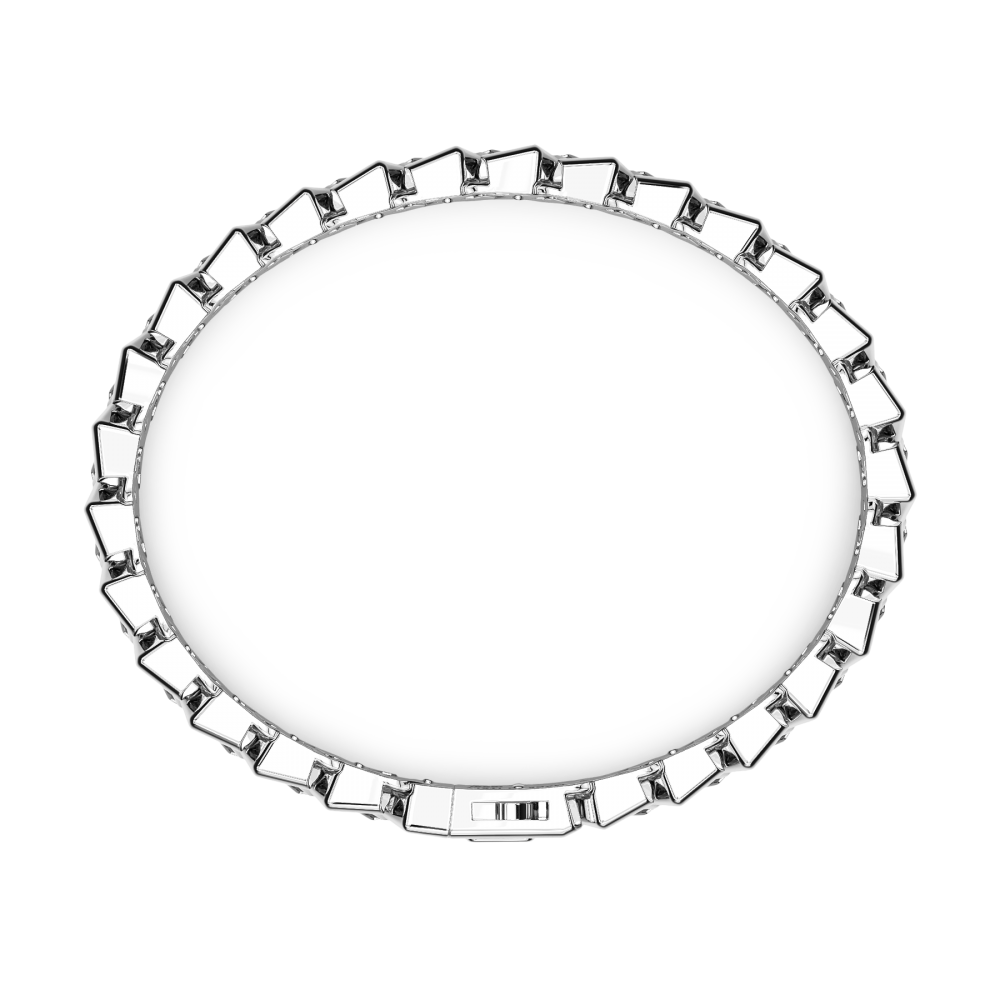 Zancan Bracciale Zancan Solo Maglia In Argento Con Pietre