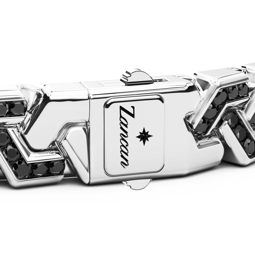 Zancan Bracciale Zancan Solo Maglia In Argento Con Pietre