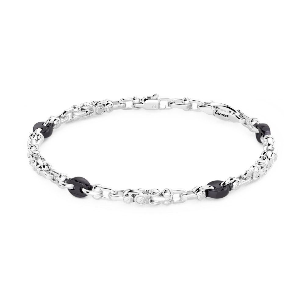 Zancan Bracciale Zancan solo maglia in argento e ceramica