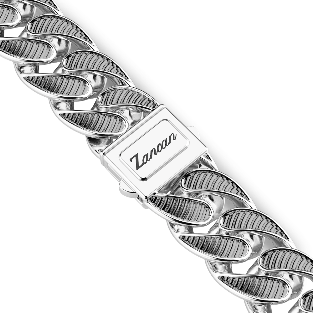 Zancan Collana A Grumetta Larga Zancan Con Finiture Striate In Colore Nero