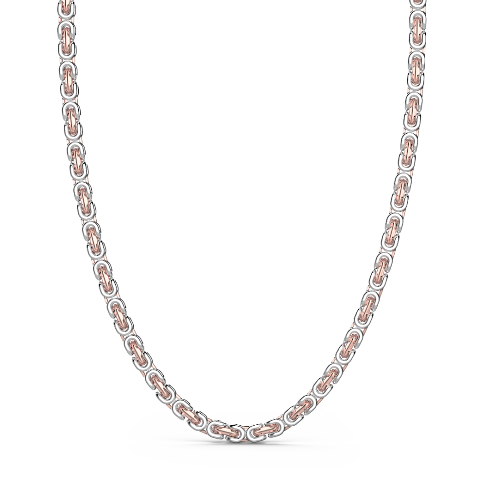 Zancan Collana da uomo Zancan a catena in argento e oro rosa