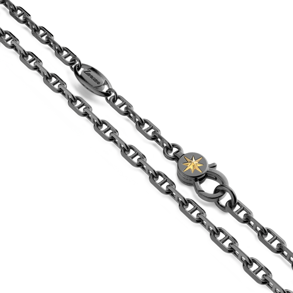 Zancan Collana In Argento Con Pendente Ad Ancora E Sirena