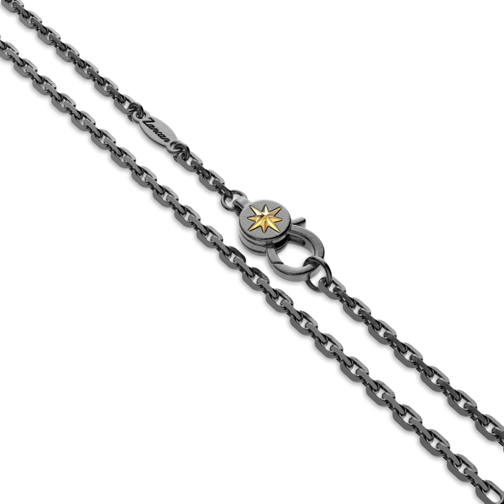 Zancan Collana Zancan In Argento Brunito Con Ancora