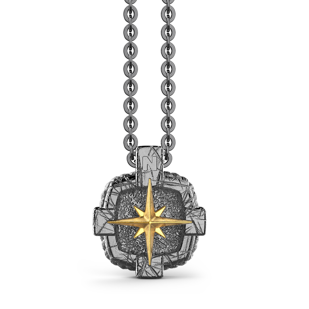 Zancan Collana Zancan in argento brunito con rosa dei venti