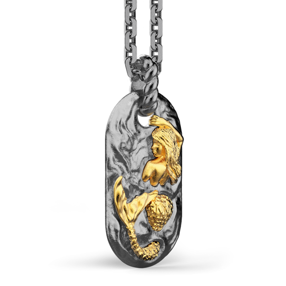 Zancan Collana Zancan In Argento Brunito Con Sirena