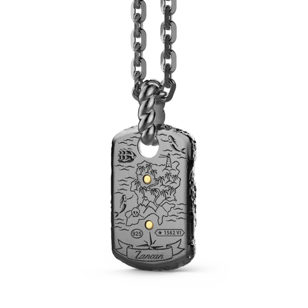 Zancan Collana Zancan In Argento Brunito Con Sommozzatore