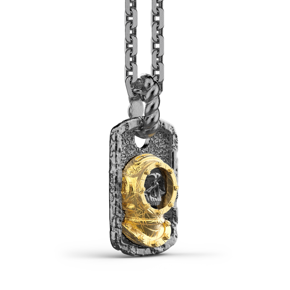 Zancan Collana Zancan In Argento Brunito Con Sommozzatore