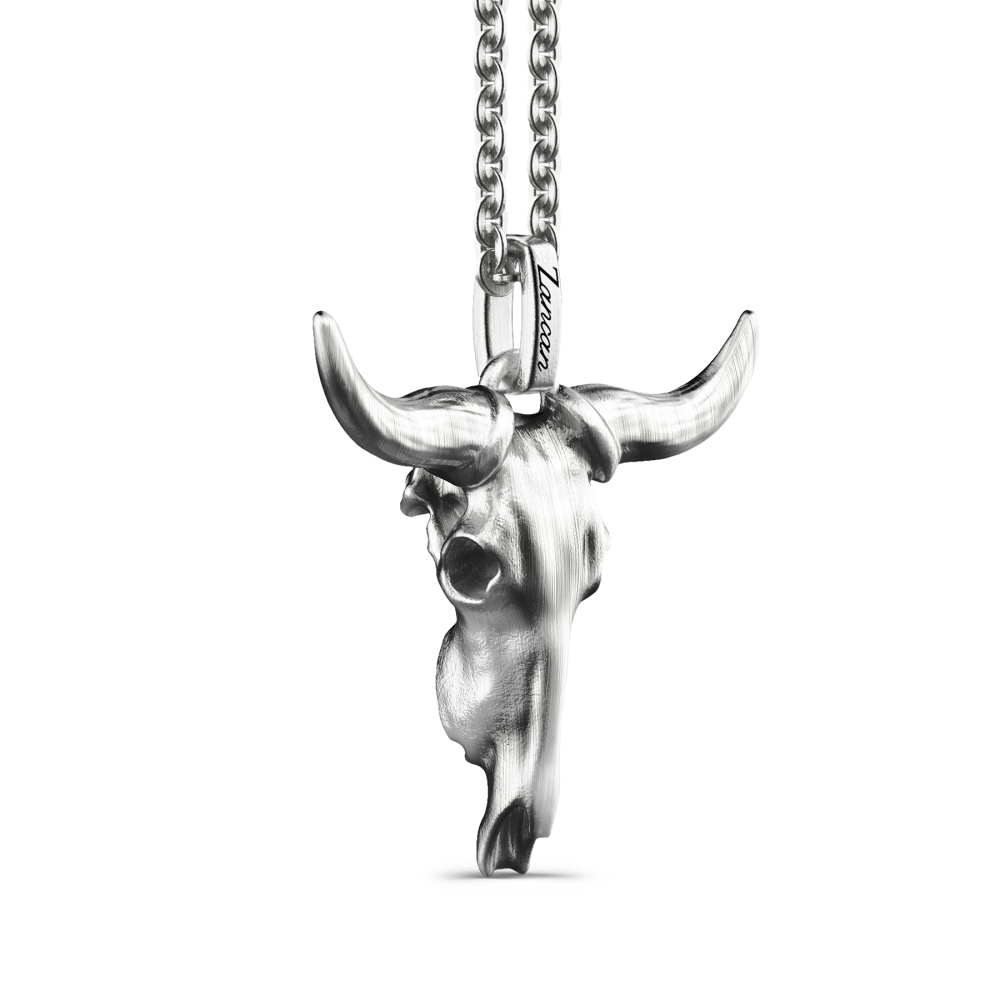 Zancan Collana Zancan In Argento Con Pendente A Bufalo