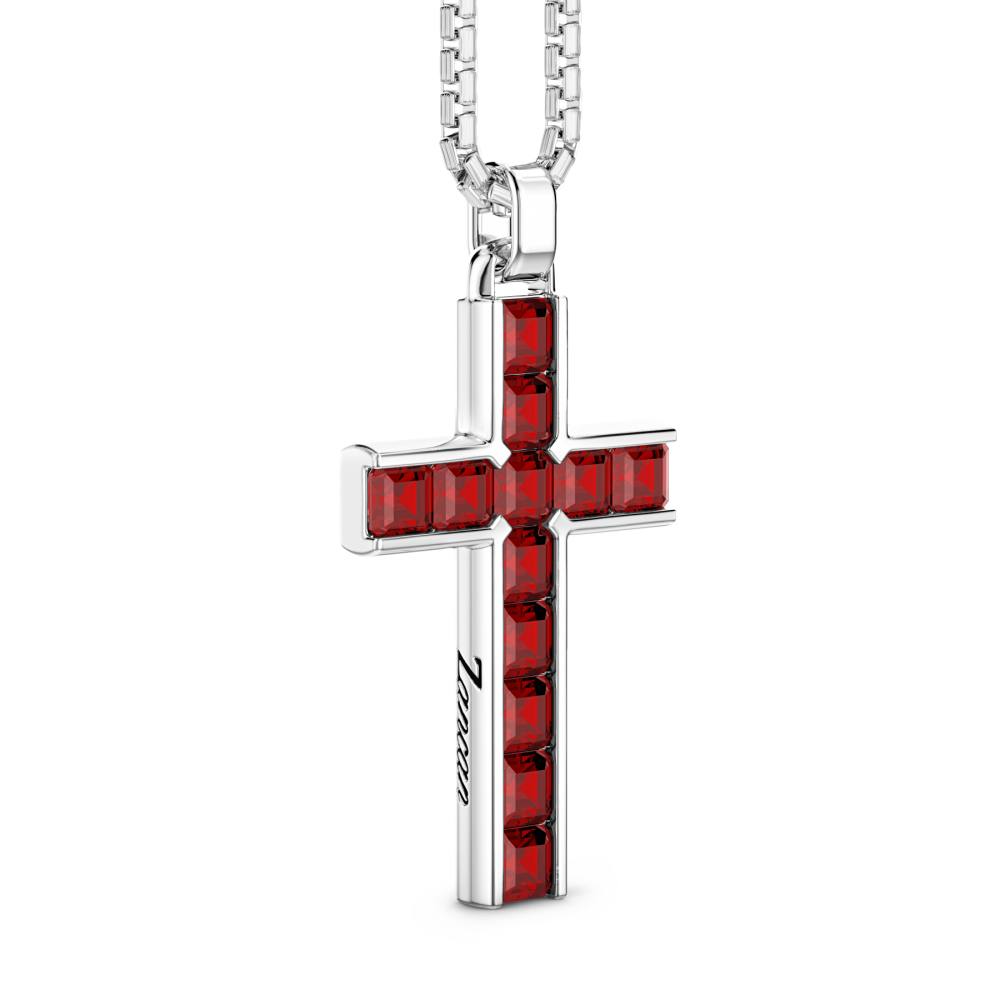 Zancan Collana Zancan In Argento Con Pendente A Croce E Pietre Naturali