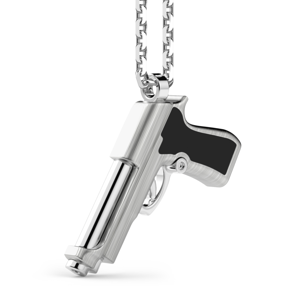 Zancan Collana Zancan In Argento Con Pendente A Pistola