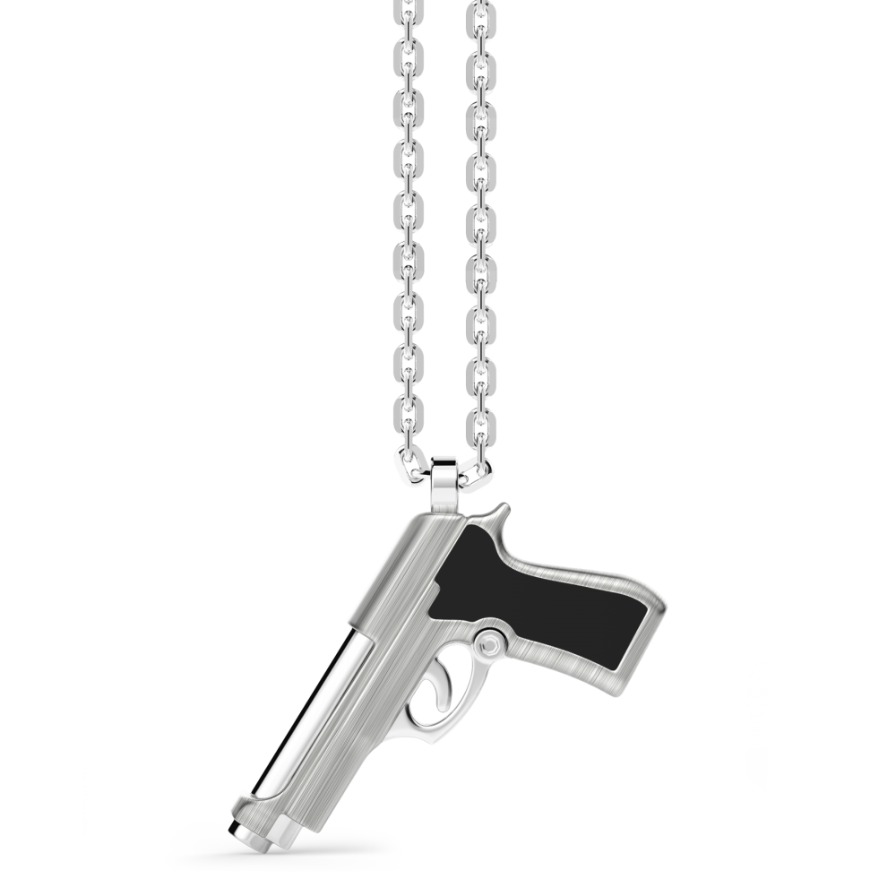Zancan Collana Zancan In Argento Con Pendente A Pistola