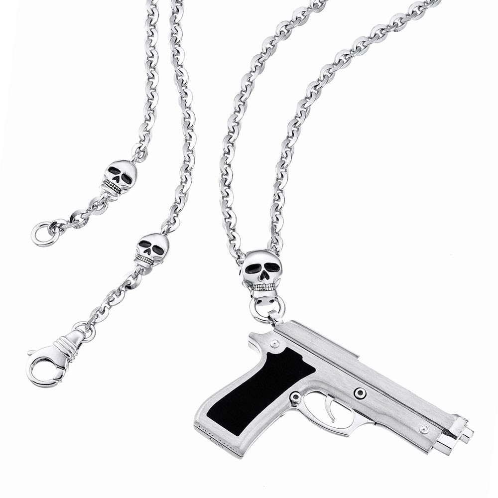 Zancan Collana Zancan In Argento Con Pendente A Pistola