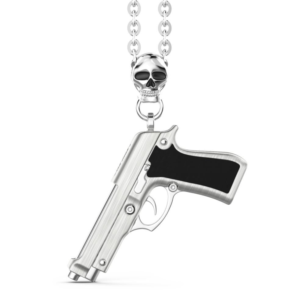 Zancan Collana Zancan in argento con pendente a pistola