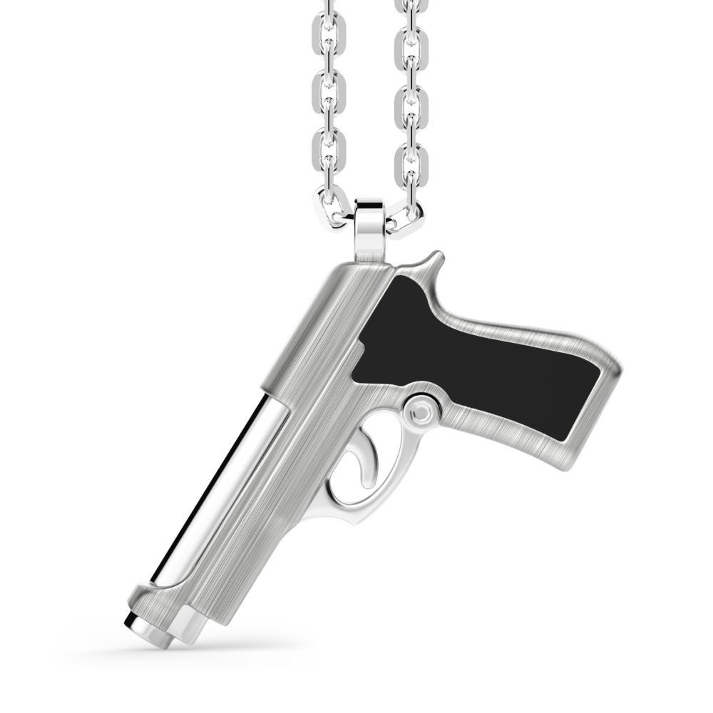Zancan Collana Zancan in argento con pendente a pistola