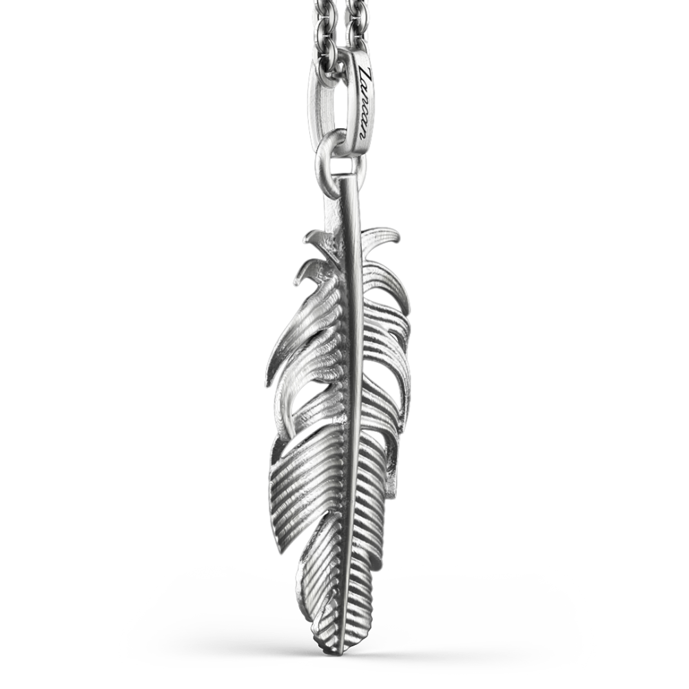 Zancan Collana Zancan In Argento Con Pendente A Piuma