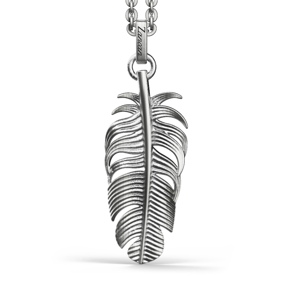 Zancan Collana Zancan in argento con pendente a piuma