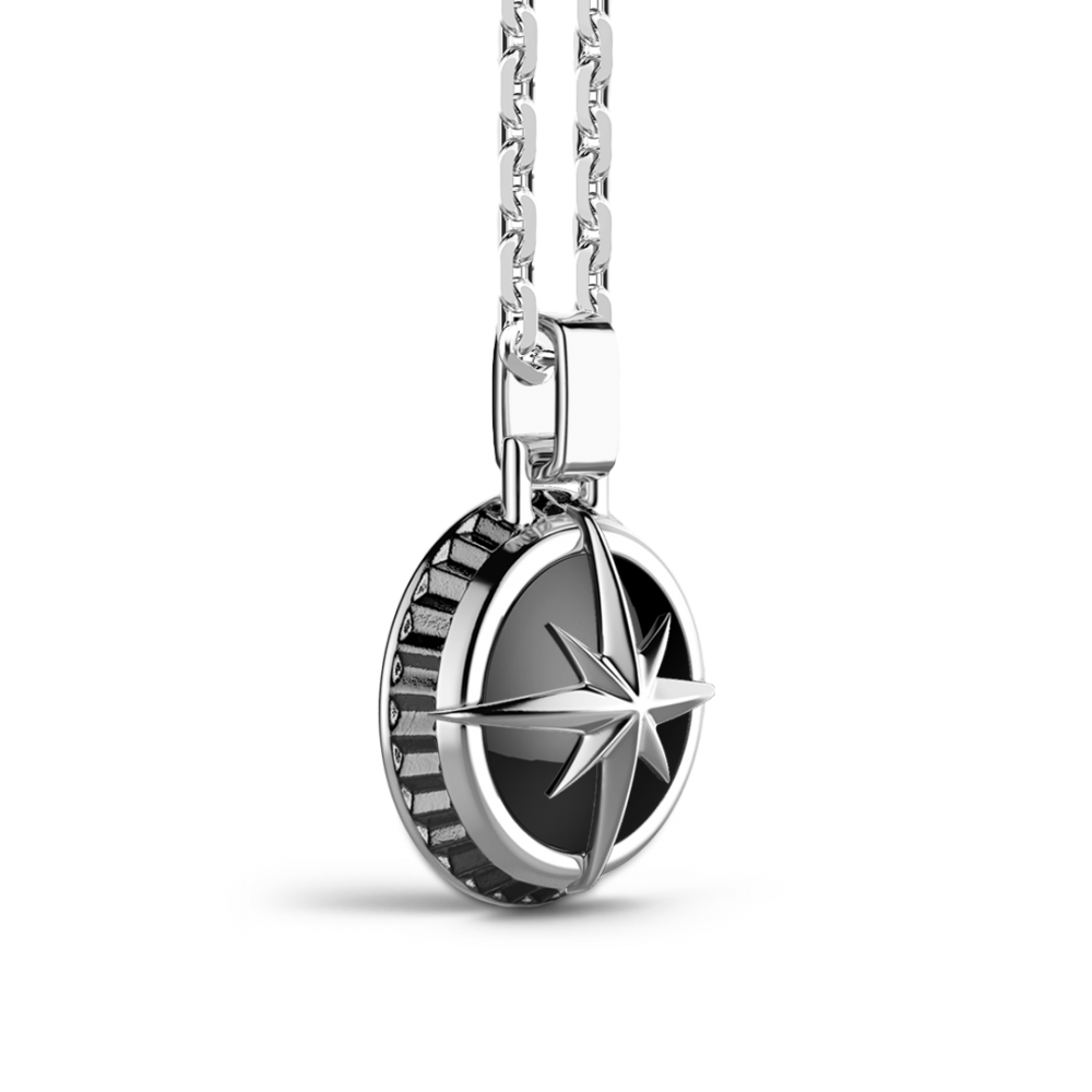 Zancan Collana Zancan In Argento Con Pendente A Rosa Dei Venti