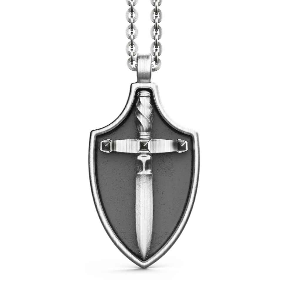 Zancan Collana Zancan in argento con pendente a scudo