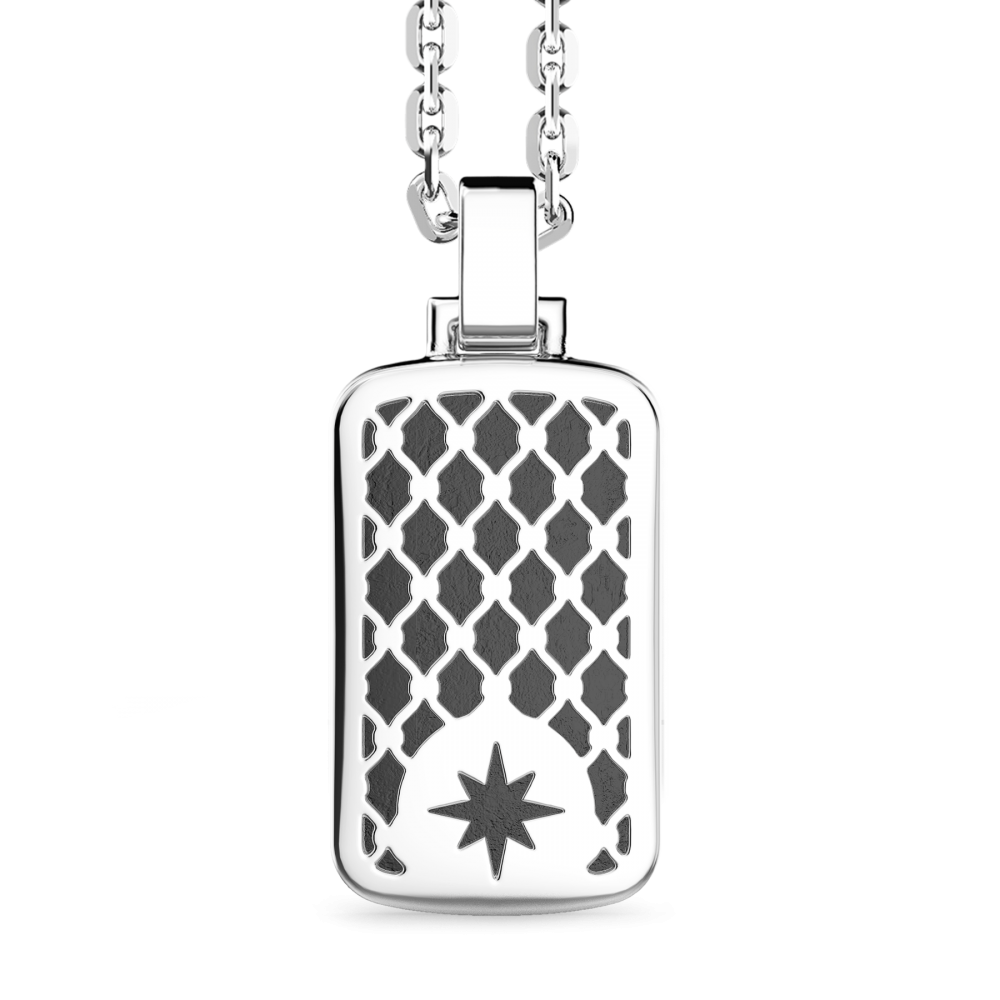 Zancan Collana Zancan in argento con pendente a targa