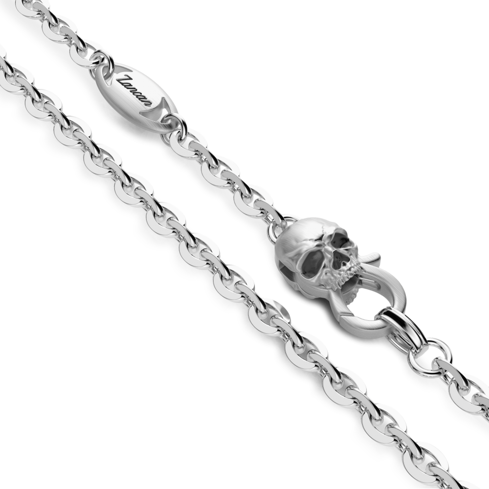 Zancan Collana Zancan In Argento Con Pendente A Teschio Con Coppola