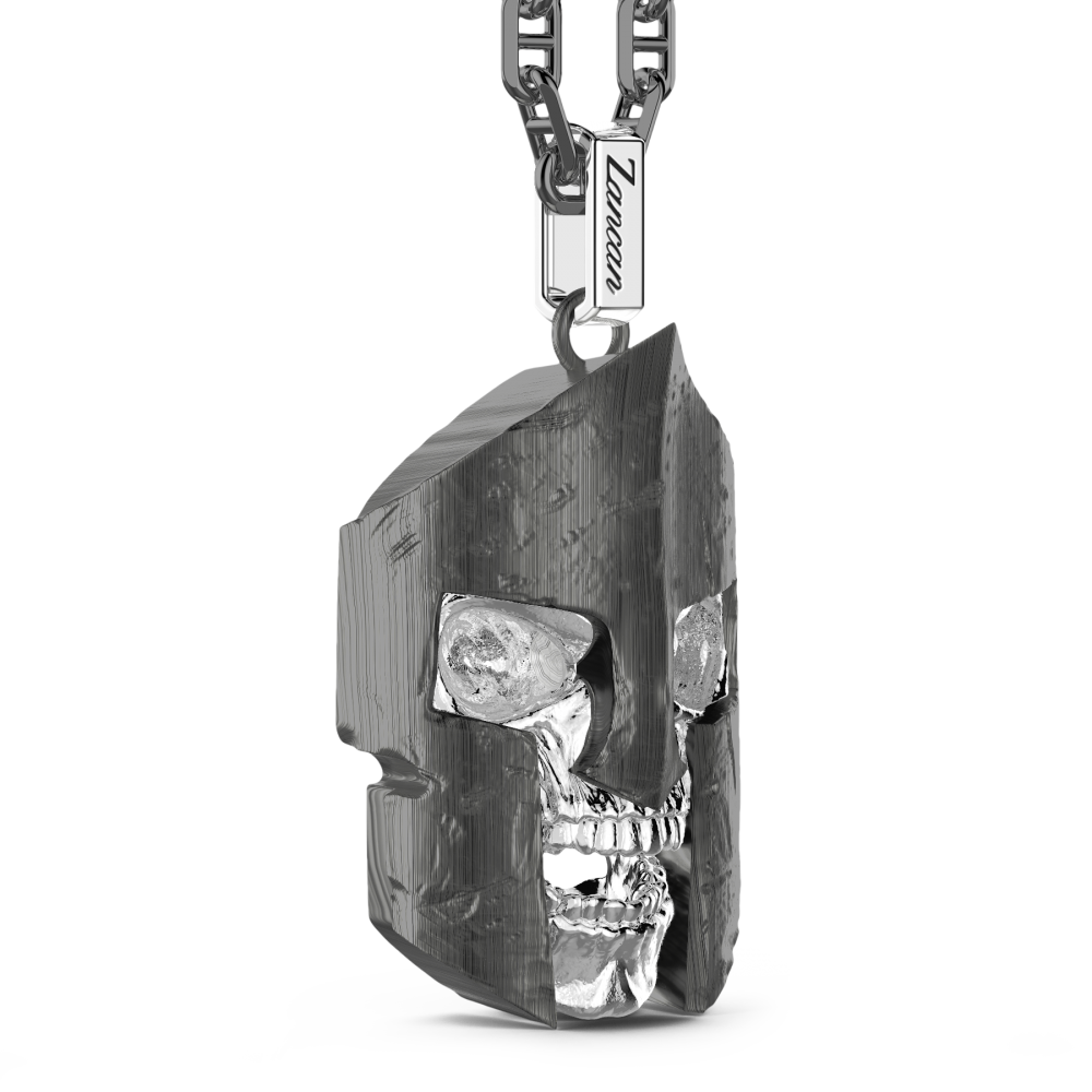 Zancan Collana Zancan In Argento Con Pendente A Teschio Spartano