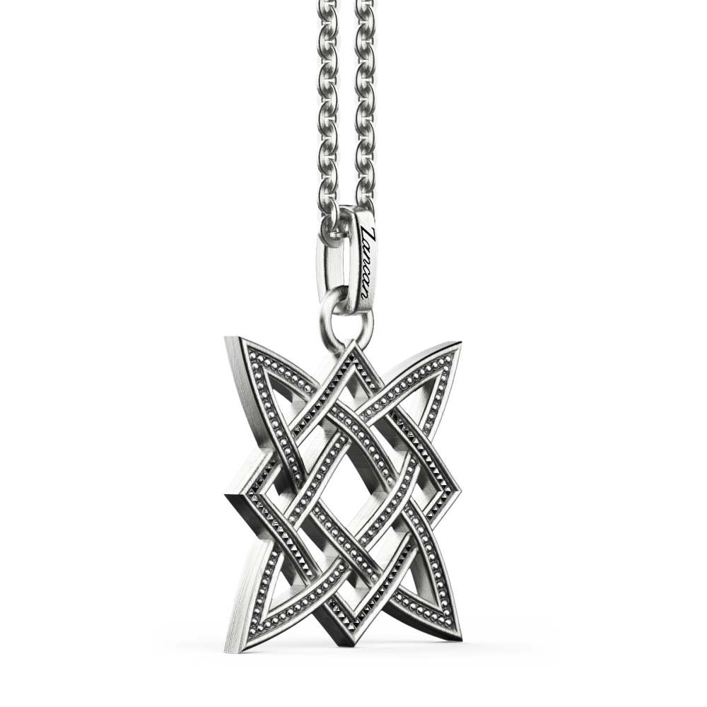 Zancan Collana Zancan In Argento Con Pendente Celtico