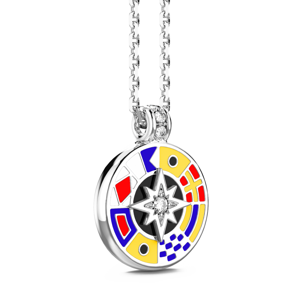 Zancan Collana Zancan In Argento Con Pendente E Dettagli Smaltati