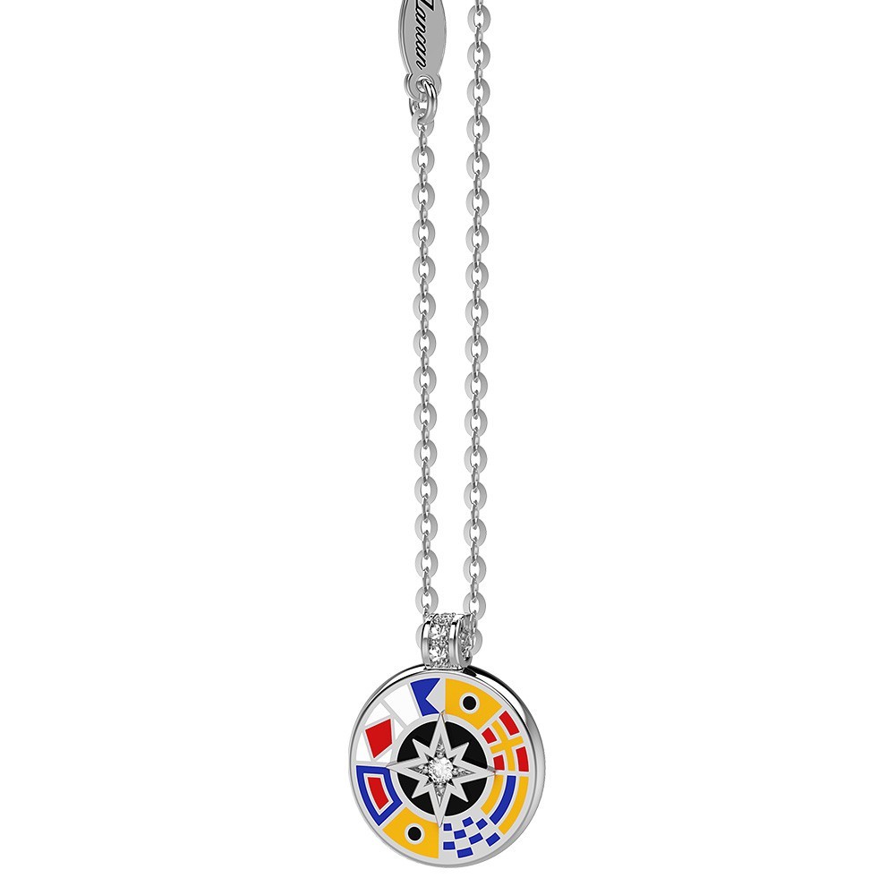 Zancan Collana Zancan In Argento Con Pendente E Dettagli Smaltati