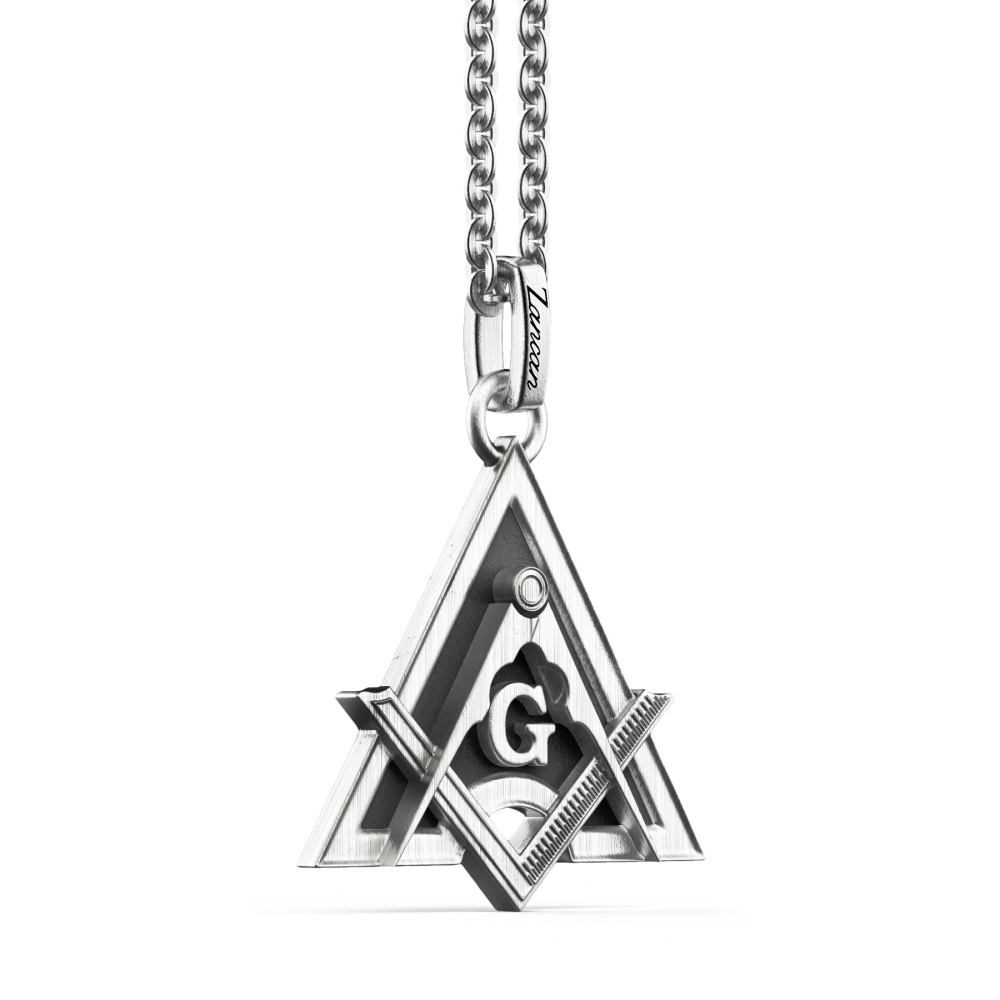 Zancan Collana Zancan In Argento Con Pendente Massonico