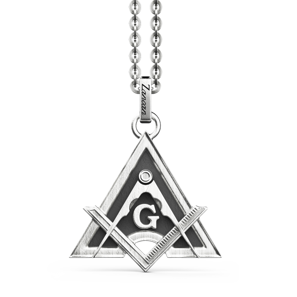 Zancan Collana Zancan in argento con pendente massonico