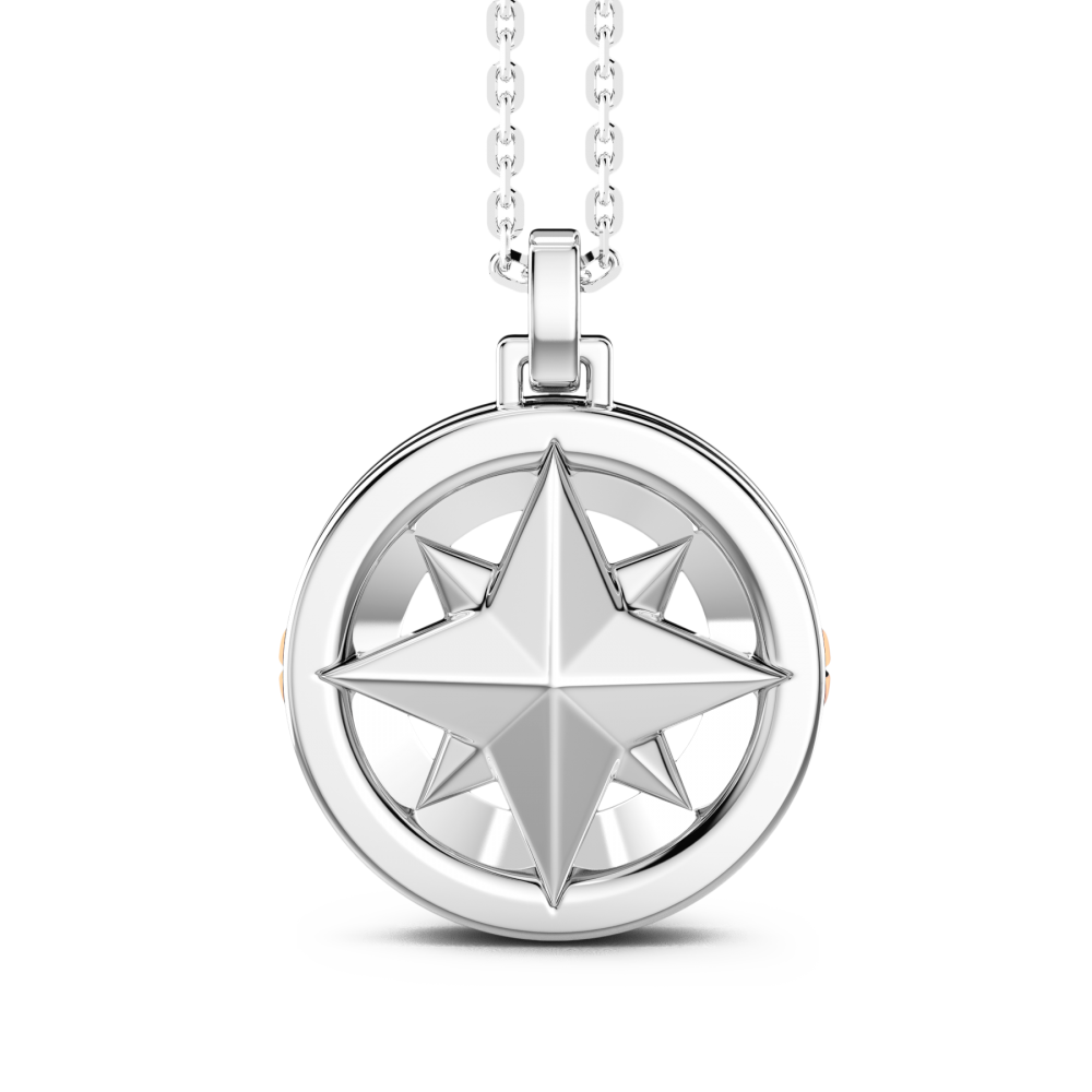 Zancan Collana Zancan in argento con pendete a rosa dei venti