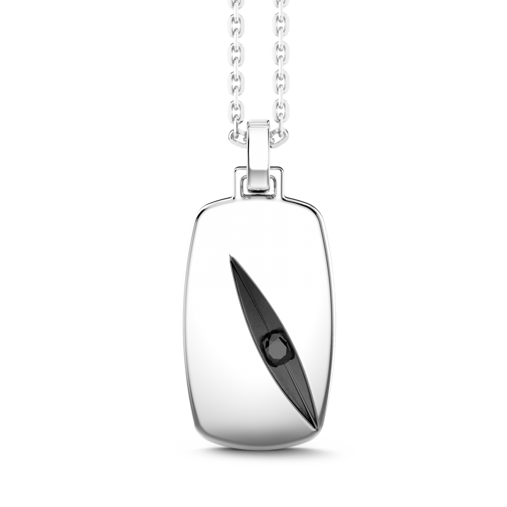 Zancan Collana Zancan in argento con pendete a targa