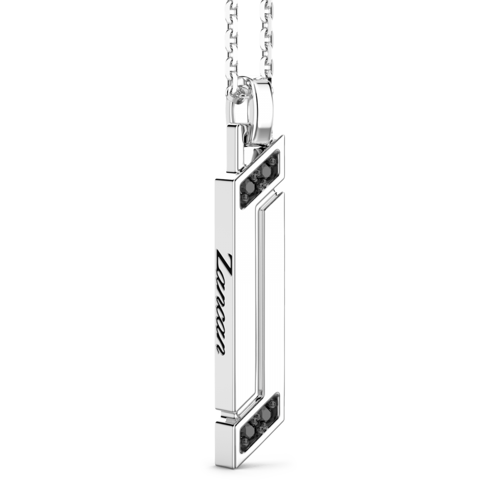 Zancan Collana Zancan In Argento Con Pendete A Targa Verticale