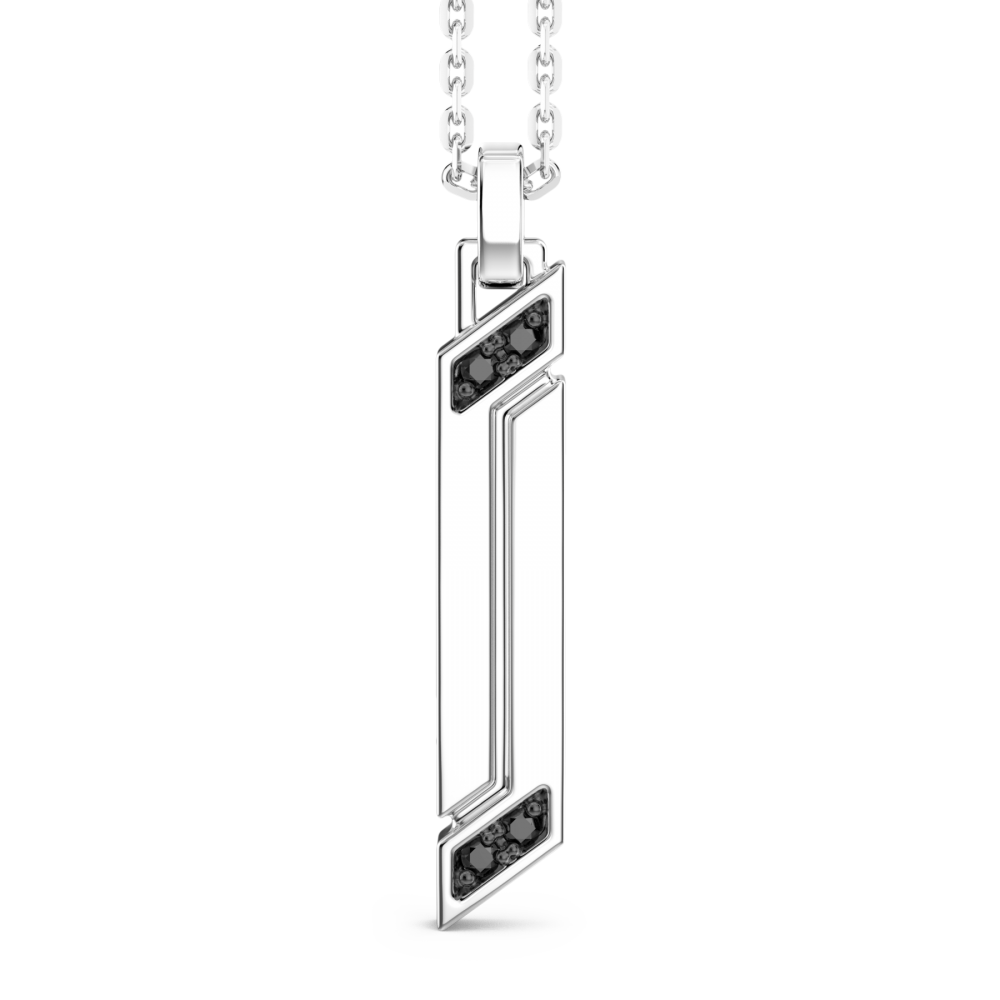 Zancan Collana Zancan in argento con pendete a targa verticale