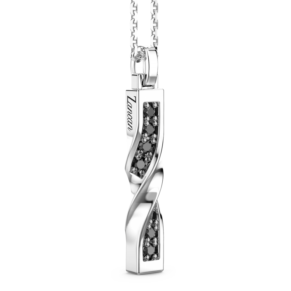 Zancan Collana Zancan In Argento Con Pendete A Targa Verticale