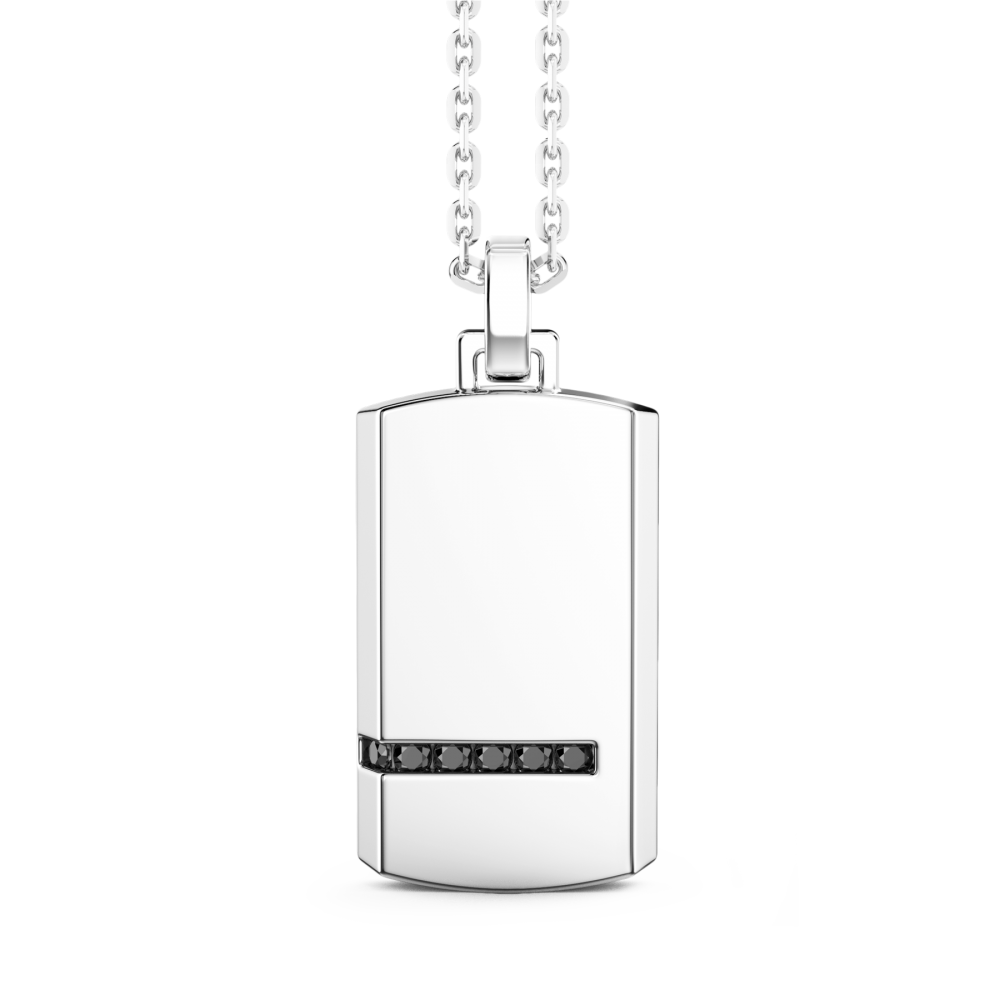 Zancan Collana Zancan in argento con pendete a targa