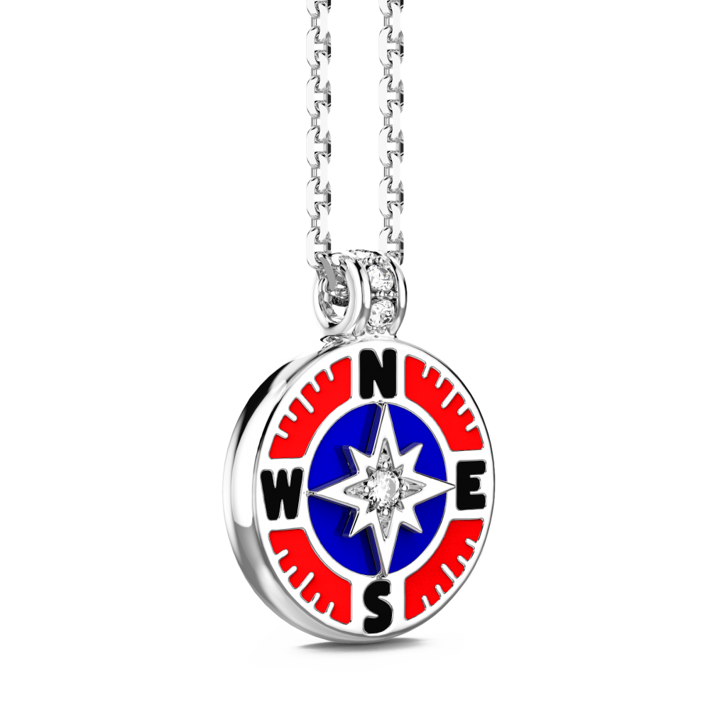 Zancan Collana Zancan In Kevlar Con Pendente In Argento E Dettagli Smaltati