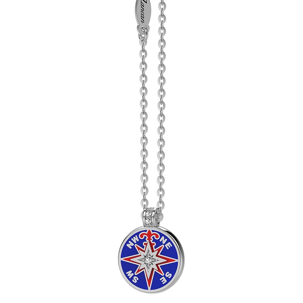 Zancan Collana Zancan In Kevlar Con Pendente In Argento E Dettagli Smaltati