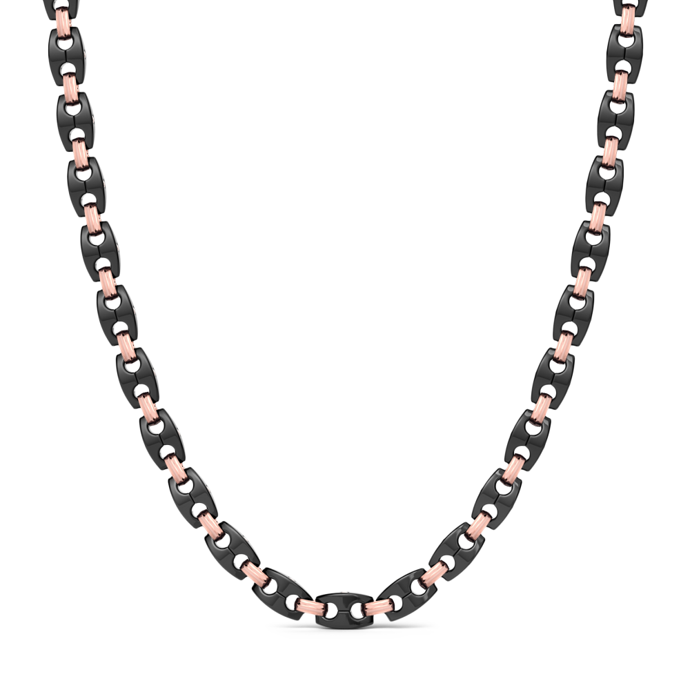Zancan Collana Zancan in oro 18kt ceramica nera e diamanti