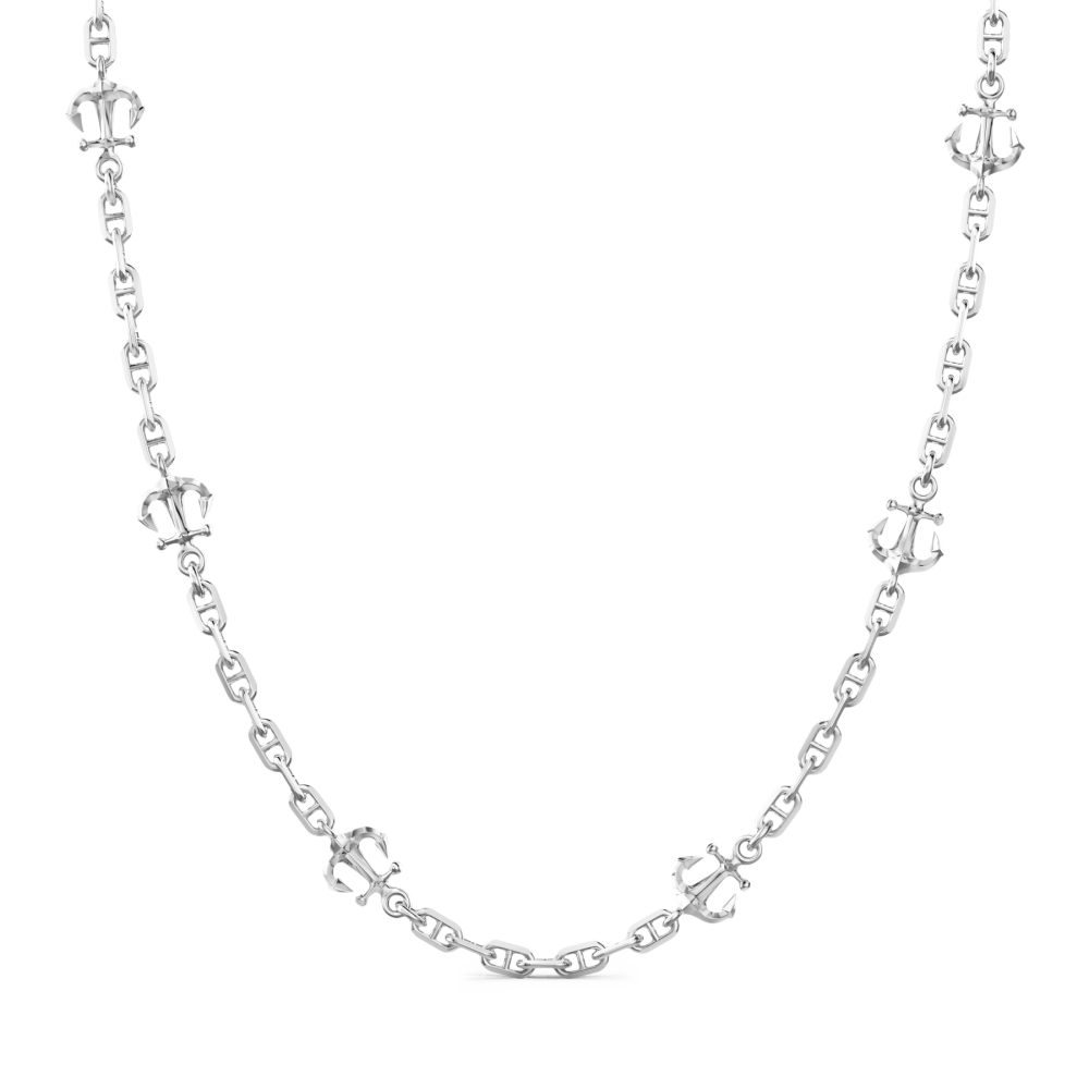 Zancan Collana Zancan solo maglia in argento con ancore