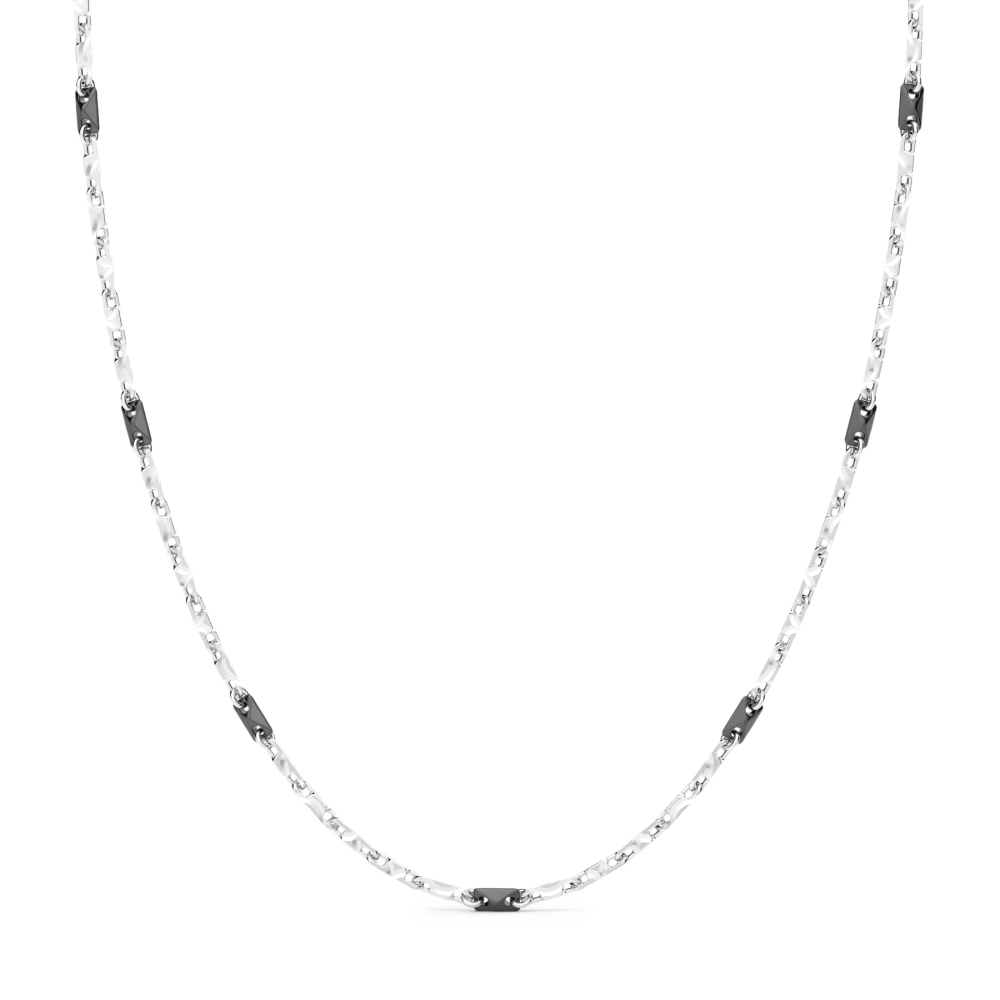 Zancan Collana Zancan Solo Maglia In Argento Con Dettagli In Ceramica