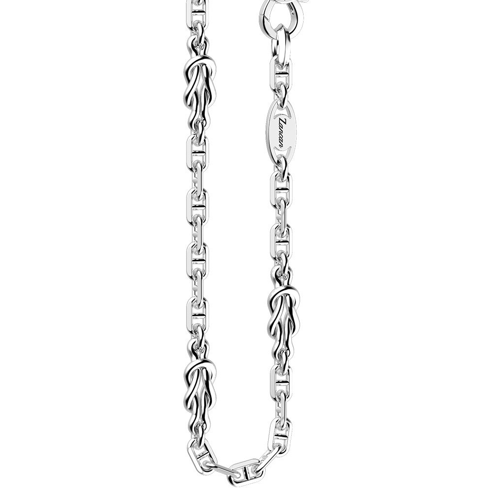 Zancan Collana Zancan Solo Maglia In Argento Con Nodi Piani