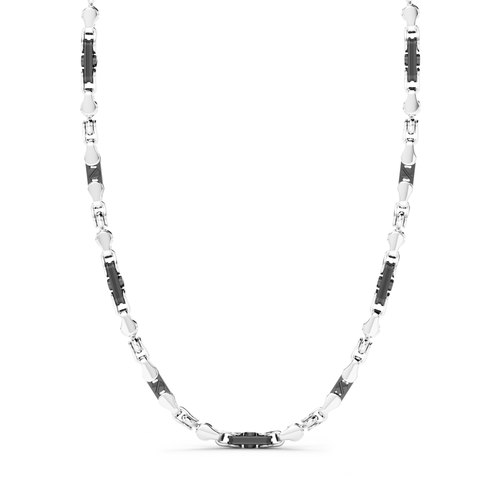 Zancan Collana Zancan solo maglia in argento e ceramica