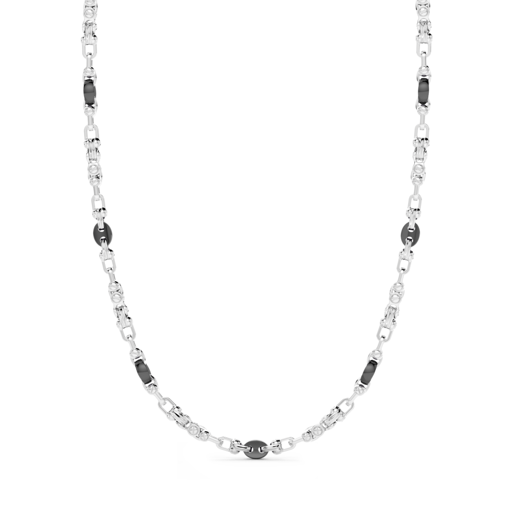 Zancan Collana Zancan solo maglia in argento e ceramica