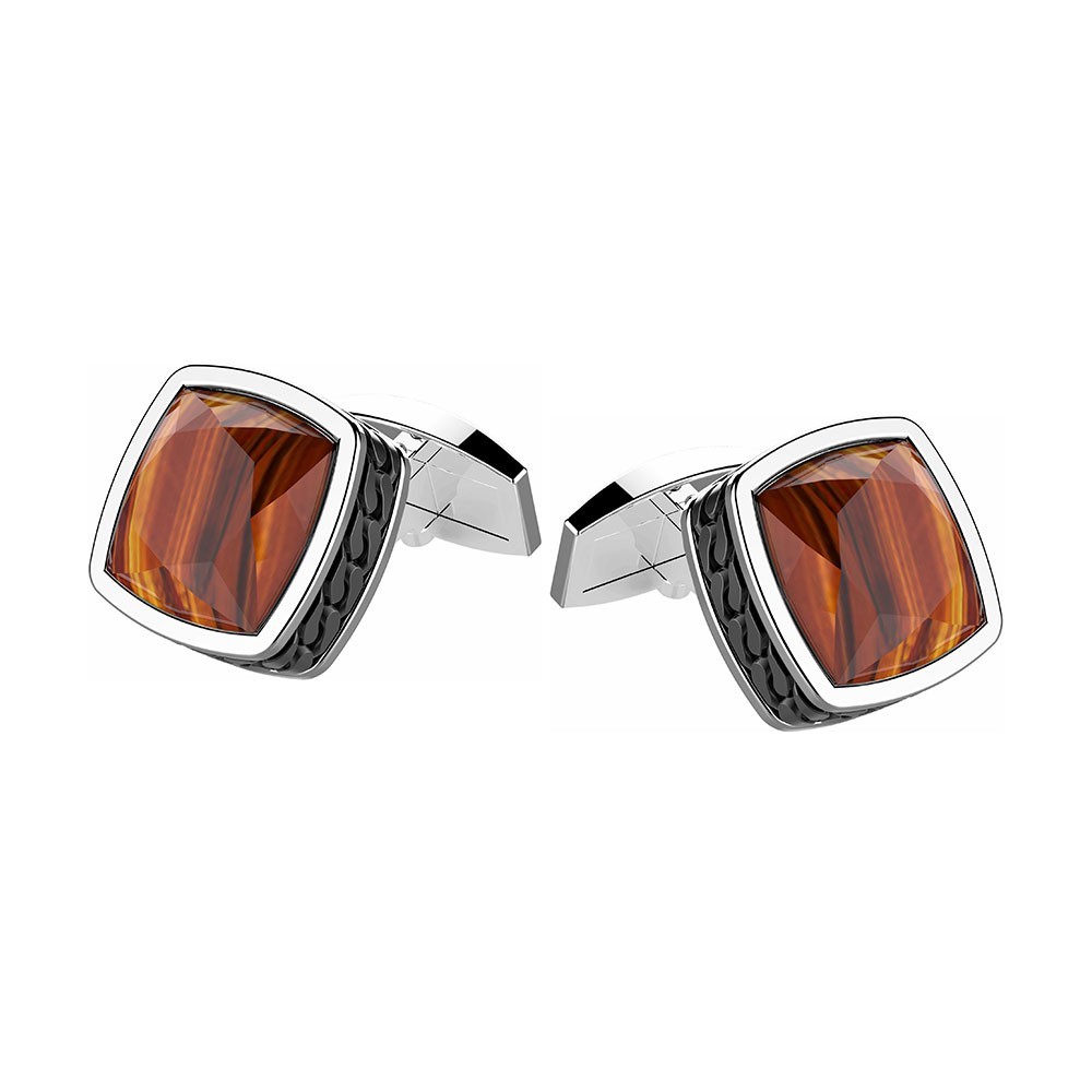 Zancan Gemelli Zancan in argento con occhio di tigre