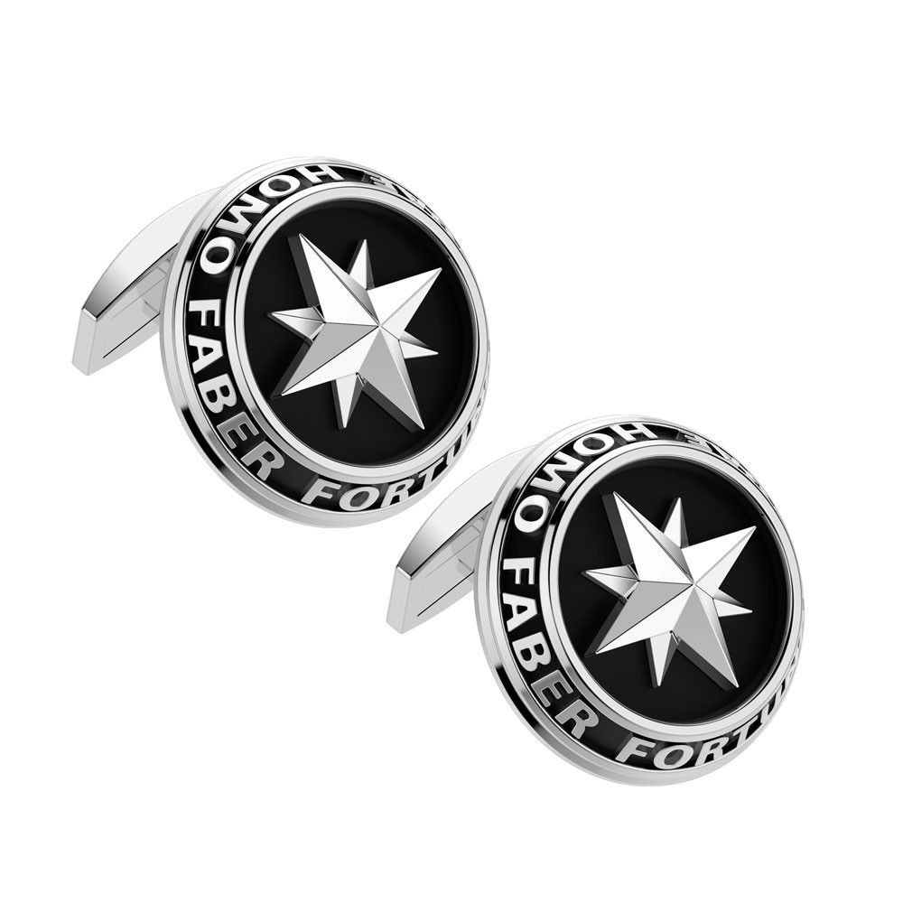 Zancan Gemelli Zancan in argento con rosa dei venti