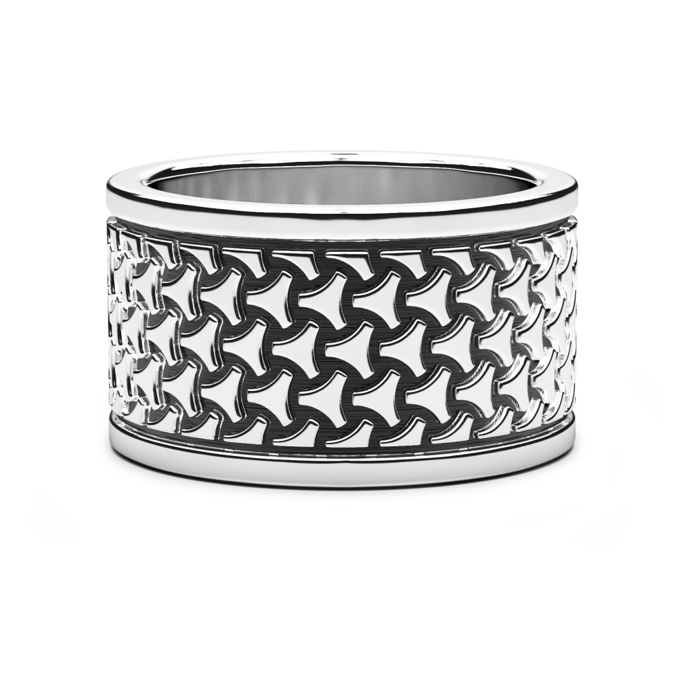 Zancan Anello a fascia larga Zancan in argento